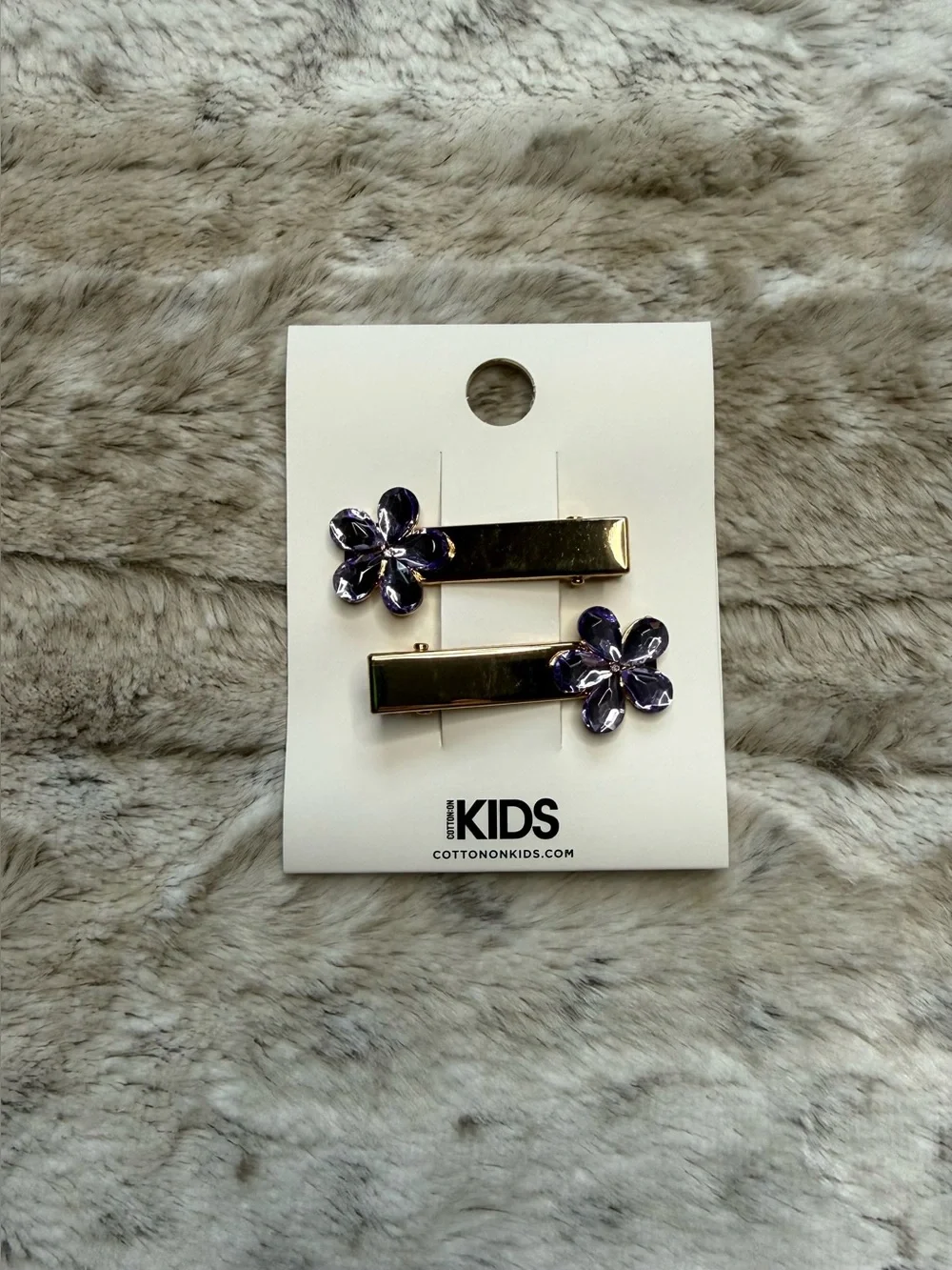 *NWT* Cotton On Kids’ Lilac Flower Hair Clips Set